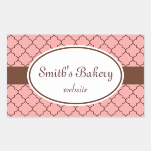 Angepasste rosa Muster-Sticker Rechteckiger Aufkleber