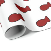 Angepasste rote Fische Geschenkpapier (Rolleneckpunkt)