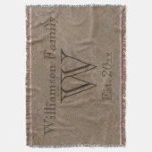 Angepasste Rustikale Burlap Look Familie - Afghani Decke (Vorderseite Vertikal)