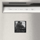 Angepasste Save the Date-Eheschließung in Drehrahm Magnet (In Situ (Geschirrspüler))