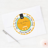 Angepasste Save the Date Round Stickers (Umschlag)