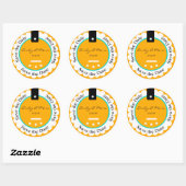 Angepasste Save the Date Round Stickers (Blatt)