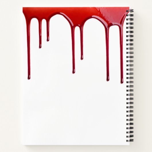 Angepasste schlechte Ideen treiben Blut Notizblock (Rückseite)