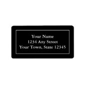 Angepasste Schwarz/Weiß-Mailing-Labels Adressaufkleber (Vorne)