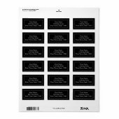 Angepasste Schwarz/Weiß-Mailing-Labels Adressaufkleber (Vorne)