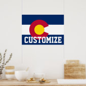 Angepasste Staatsflagge Colorado Poster (Küche)