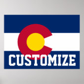 Angepasste Staatsflagge Colorado Poster (Vorne)