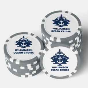 Angepasste Strandkreuzfahrt mit nautischem Anker-T Pokerchips