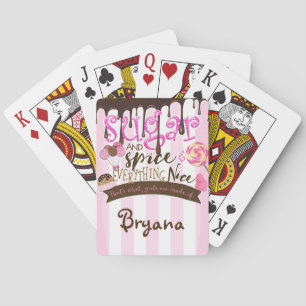 Angepasste Sugar & Spice Girls Pink Spielkarten