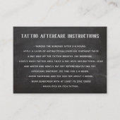 Angepasste Tattoo Aftercare Instructions Black Visitenkarte (Vorderseite)
