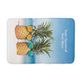 Angepasste Text-Beach-Ananas Badematte (Vorderseite)