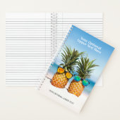 Angepasste Text-Beach-Ananas Notizblock (Innen)