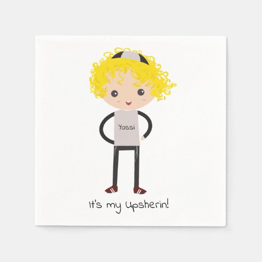 Angepasste Upsherin Napkin Serviette (Vorderseite)