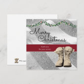 Angepasste US-Soldaten für Militärweihnachtskarten Mitteilungskarte (Vorne/Hinten)