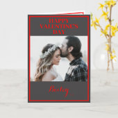 Angepasste Valentintagskarte mit zwei Fotos Karte (Gelbe Blume)