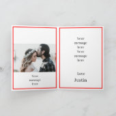 Angepasste Valentintagskarte mit zwei Fotos Karte (Innenseite)