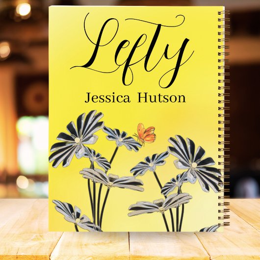 Angepasste, Verlassen gelbe BlumengiftGirls Notizblock