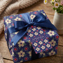 Angepasste Vintage florale Geschenkmarke mit dem N