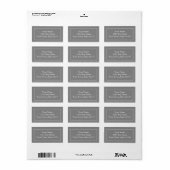 Angepasste, voradressierte Gray-Mailing-Etikettenk Adressaufkleber (Vorne)