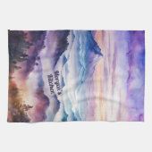 Angepasste Wasserfarbenwelt Nebel Landschaft Geschirrtuch (Horizontal)