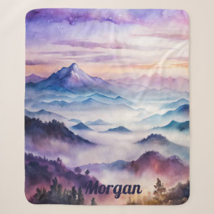 Angepasste Wasserfarbenwelt Nebel Landschaft Sherpadecke