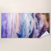 Angepasste Wasserfarbenwelt Nebel Landschaft Strandtuch (Vorderseite)