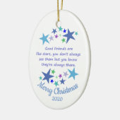 Angepasste Weihnachten Gute Freunde wie Sterne Keramikornament (Links)