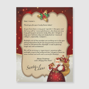 Angepasste Weihnachten Vintager roter Brief vom We Magnetkarte