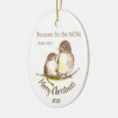Angepasste Weihnachten, weil ich der Mama Spaß bin Keramikornament (Links)