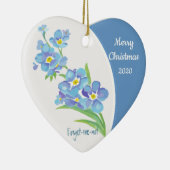 Angepasste Weihnachts-Vergessen-nicht-Blume Keramikornament (Rechts)