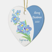 Angepasste Weihnachts-Vergessen-nicht-Blume Keramikornament (Links)