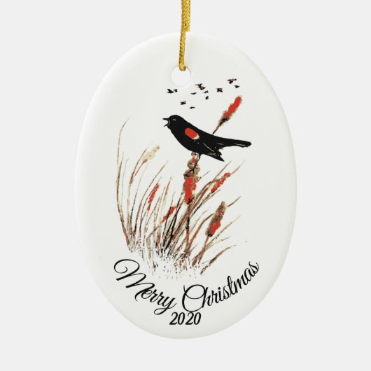 Angepasste Weihnachtsgeburten Keramikornament (Vorne)