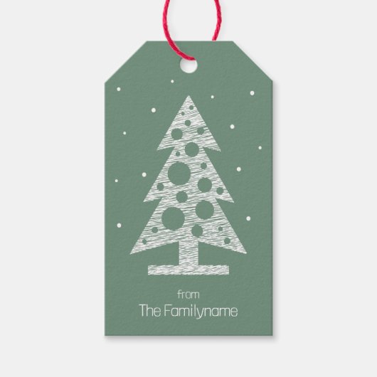 Angepasste Weihnachtsgeschenkmarke mit Abstraktem Geschenkanhänger (Vorderseite)