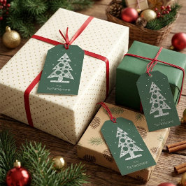 Angepasste Weihnachtsgeschenkmarke mit Abstraktem Geschenkanhänger