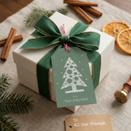 Angepasste Weihnachtsgeschenkmarke mit Abstraktem Geschenkanhänger