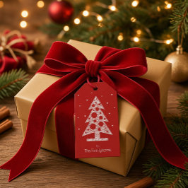 Angepasste Weihnachtsgeschenkmarke mit Abstraktem Geschenkanhänger
