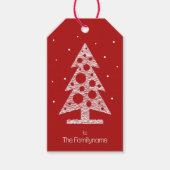 Angepasste Weihnachtsgeschenkmarke mit Abstraktem Geschenkanhänger (Vorderseite)