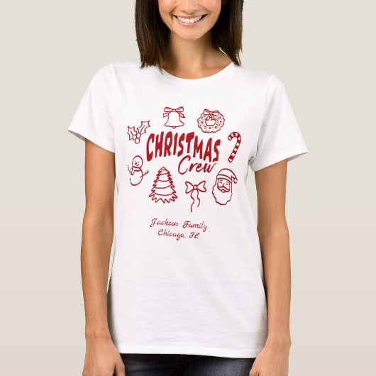Angepasste Weihnachtsmannschaft T-Shirt (Vorderseite)
