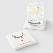 Angepasste Weihnachtsminimalistische moderne Renti Steinuntersetzer (Seitenansicht)