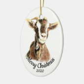Angepasste Weihnachtswasserziegenfarm Keramik Ornament (Links)
