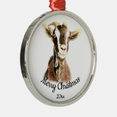 Angepasste Weihnachtswasserziegenfarm Ornament Aus Metall (Rechts)