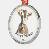 Angepasste Weihnachtswasserziegenfarm Ornament Aus Metall (Links)
