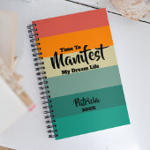 Angepasste Zeit zum Manifest meines Traumjournals Notizblock