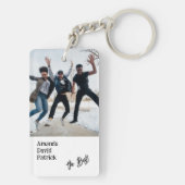 Angepasste Zwei-Foto-Doppelseiten Schlüsselanhänger (Rückseite)