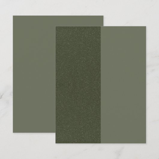 Angepasste, zweifarbige, grüne Flachkarte Save the Date (Vorne/Hinten)