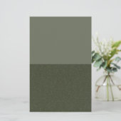 Angepasste zweitönige Moosgrüne Berufliche Station Briefpapier (Stehend Vorderseite)