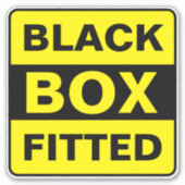 Angepasster Aufkleber in der Black Box (Autozeiche (Vorderseite)