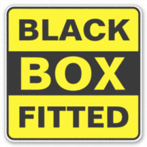 Angepasster Aufkleber in der Black Box (Autozeiche