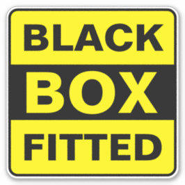 Angepasster Aufkleber in der Black Box (Autozeiche