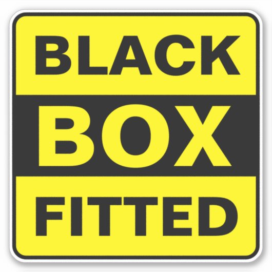 Angepasster Aufkleber in der Black Box (Autozeiche (Vorderseite)